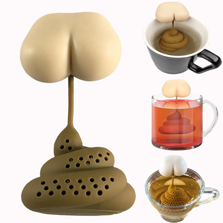 Funny Poop Shaped Reusable Tea Infuser