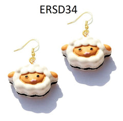 Handmade Resin Cookies Macaron Cake Food Donuts Drop Earring For Women