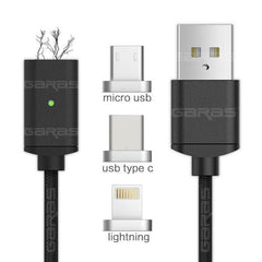 3in1 Magnetic Type-C Charging Cable for Android and iPhone