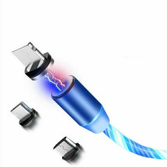 Magnetic Absorption LED Flowing Light Fast Charging Cable